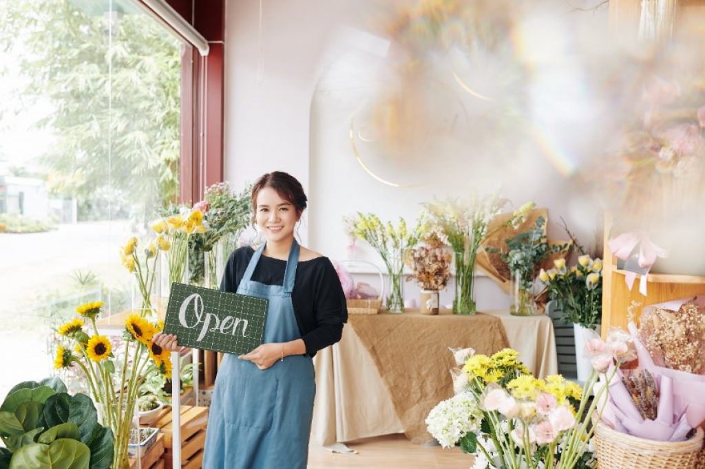 Opening Day for flower shop