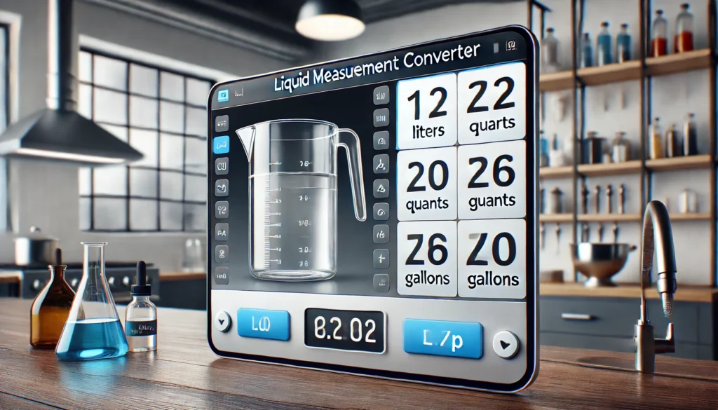 Liters to Quarts to Gallons Calculator Liquid Measurement Converter